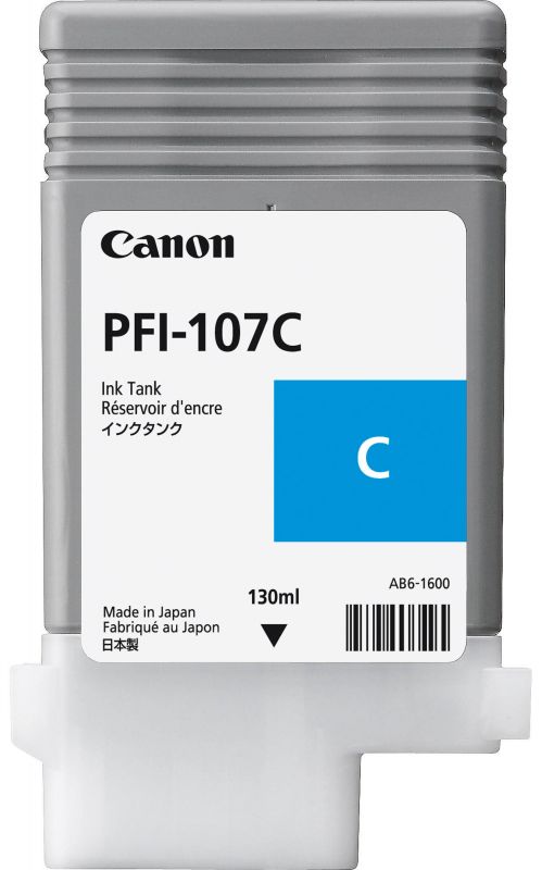 Картридж Canon PFI-107C [ 6706B001 ] (cyan, 130 ml ml) ImagePrograf iPF670, iPF680, iPF685, iPF770, iPF780, iPF785