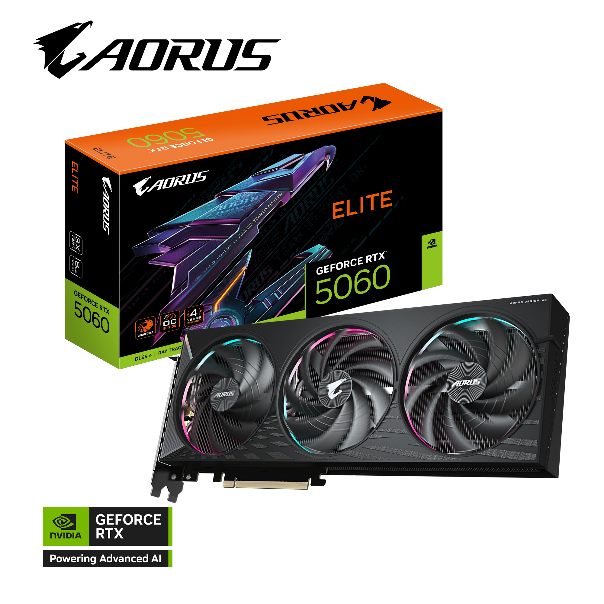 Видеокарта GIGABYTE GV-N5060AORUS E-8GD