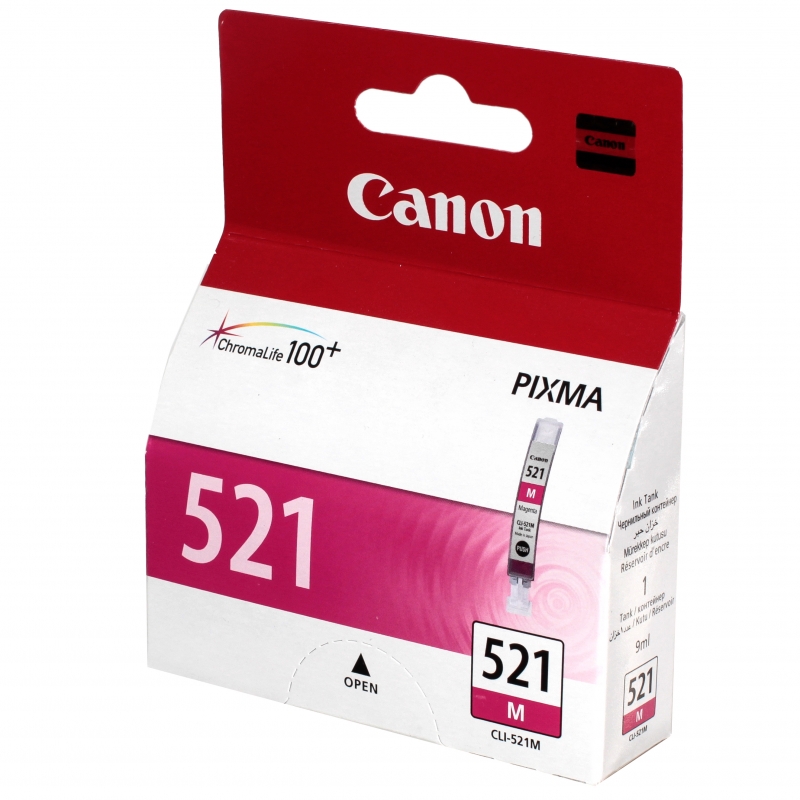 Картридж Canon CLI-521M (magenta, до 510 стр) для iP3600/4600 MP540/620/630/980