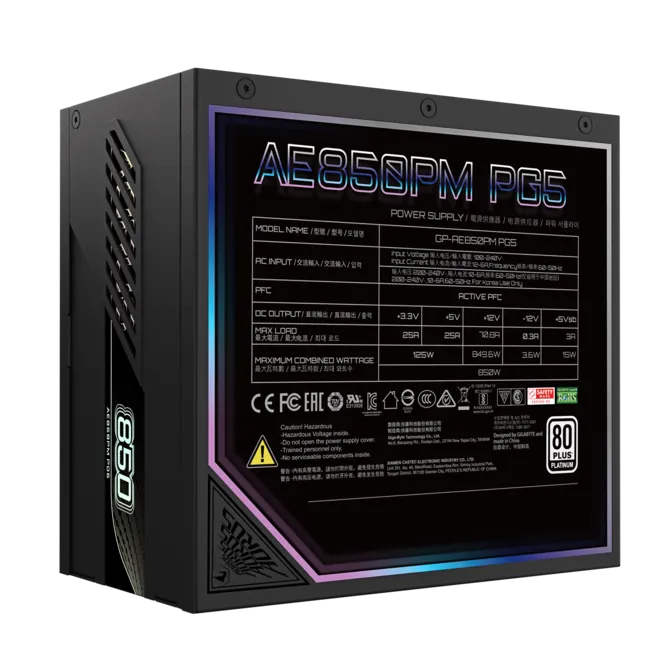 Блоки питания Gigabyte GP-AE850PM PG5