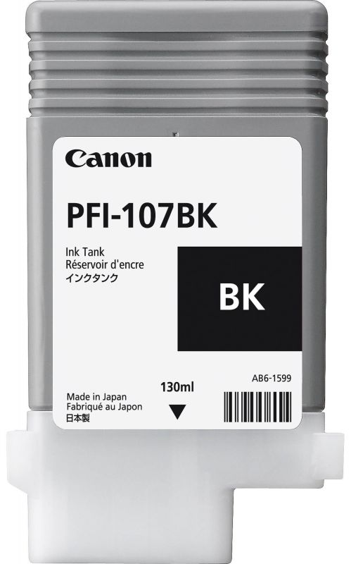 Картридж Canon PFI-107BK [ 6705B001 ] (black, 130 ml ml) ImagePrograf iPF670, iPF680, iPF685, iPF770, iPF780, iPF785