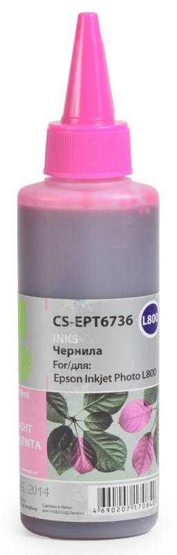 Чернила Cactus [ CS-EPT6736 ] для Epson L800/L805/L810/L850/L1800 (light magenta)