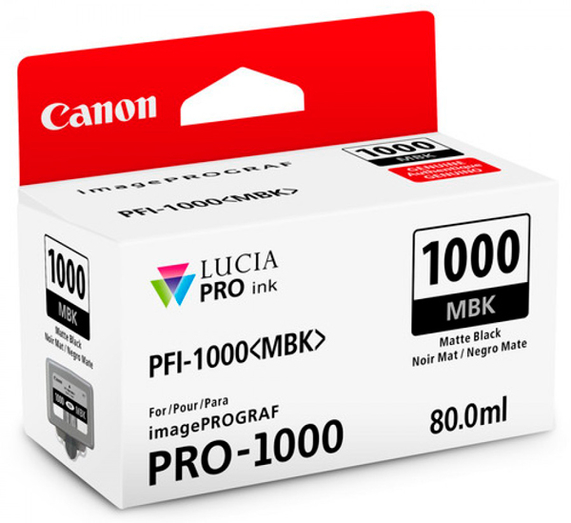 Картридж Canon PFI-1000MBK [ 0545C001 ] (black, 80 ml) для imagePROGRAF PRO-1000