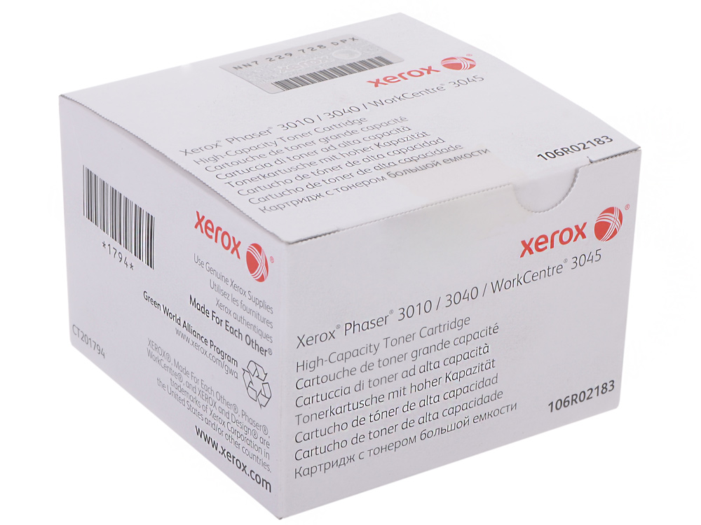 Тонер-картридж Xerox [ 106R02183 ] (black, до 2300 стр) для Phaser 3010/3040, WC3045