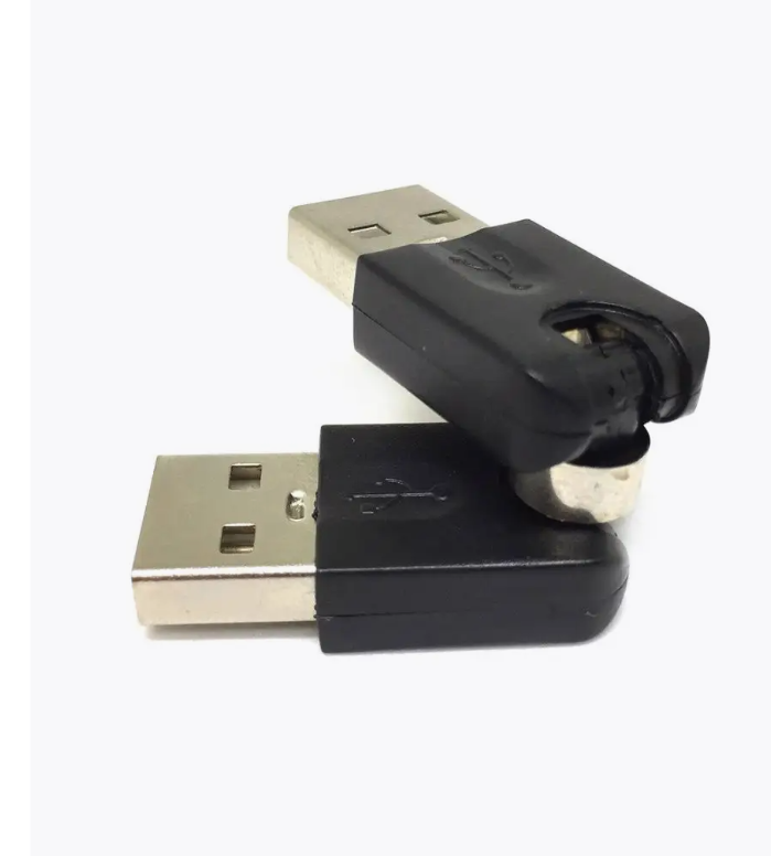 Переходник USB 2.0 (USB Type A (male) - USB Type A (female), поворотный 360 град.)