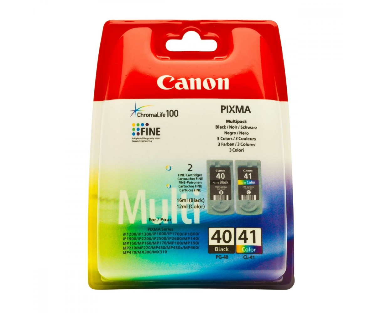 Комплект картриджей Canon PG-40/CL-41 [ 0615B043 ] (color) для PIXMA MP140, MP460, MP180, MP160, iP2600, FAX JX510P, iP2500, FAX JX500, iP2200, FAX JX